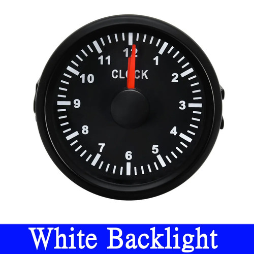 52mm clock gauge white - 52mm,