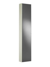 Croydex Kaya Tall Single Door Bathroom Cabinet White Steel Mirror - New Boxed