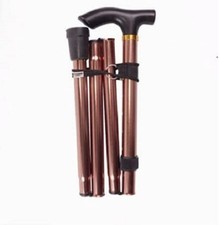 Gadget Solution Adjustable Plain Walking Stick Durable Lightweight Foldable