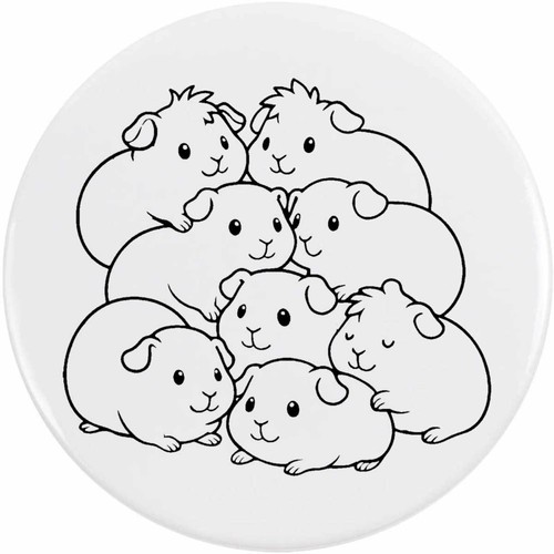 Guinea pig pile button pin - button,