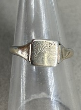 vintage Henry Griffith & Sons gold on 925 sterling silver ring size P signet 
