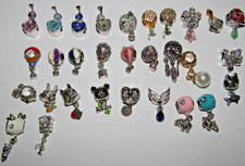 Slot crystal enamel - enamel, dangle