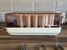 Vintage Carmen  16 Denmark  Heat Hair Rollers Curlers With Clips