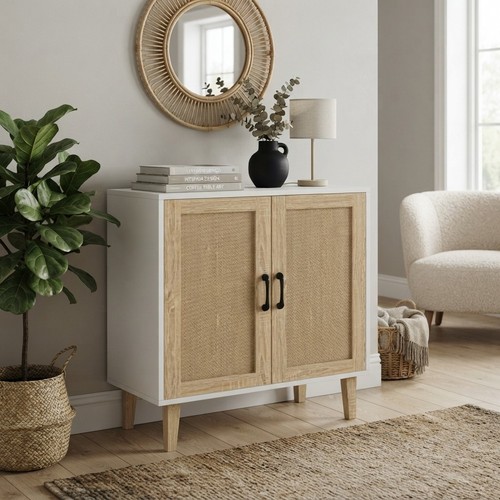 Versatile white rattan - rattan, buffet