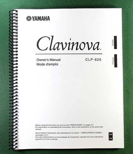 Yamaha clp 625 instruction - clp-625,