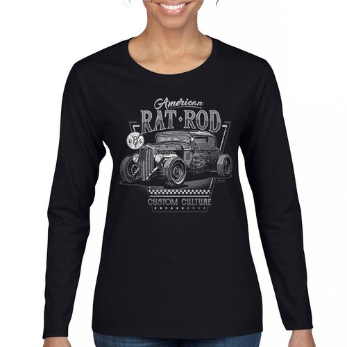 American rat rod women long - american, women's