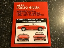 Alfa Romeo Giulia 1300 1600 1750 2000 GT -C VELOCE SUPER TI SPRINT SPIDER MANUAL