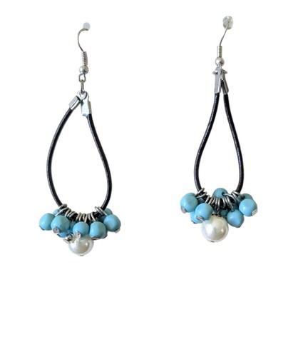 New blue bead - blue, drop