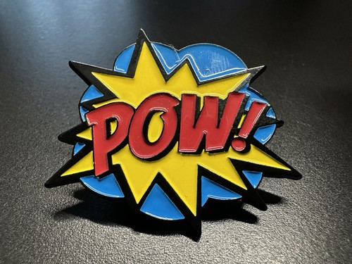 Pow enamel pin badge - enamel,