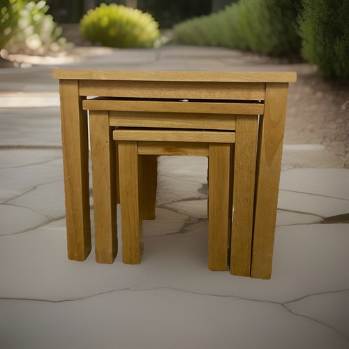 Set wooden side - of, tables