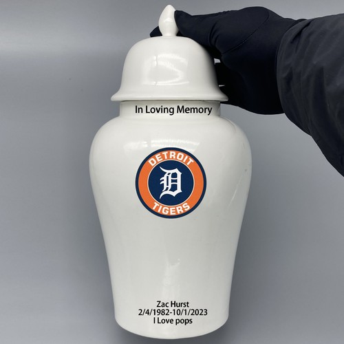 Ceramic baseball urn - baseball, –