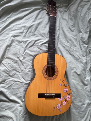 Acoustic guitar painted good