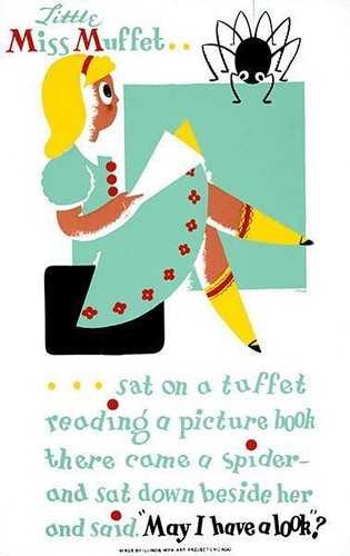 Little miss muffet reading a - miss,