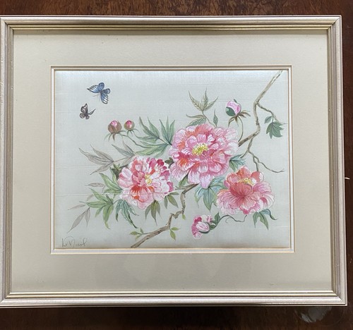 Framed original brush painting - original,
