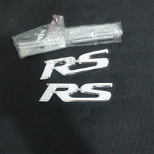 2x RS White Silver Chrome