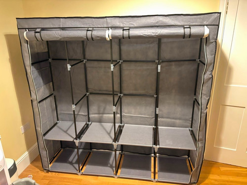Large portable canvas wardrobe - large,