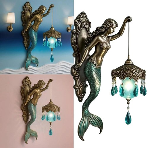 1pc mermaid wall - mermaid, resin