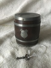 Vintage Wooden Barrel Money