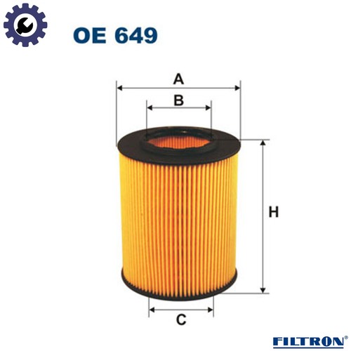 Oil filter 649 - 649, for