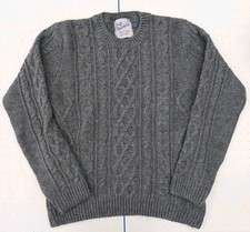 Topman Cable Knit Jumper Grey
