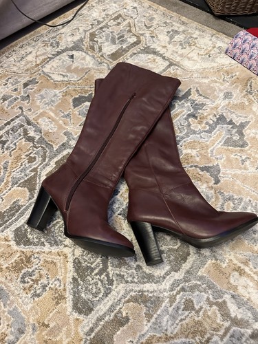 Women burgundy leather - burgundy,