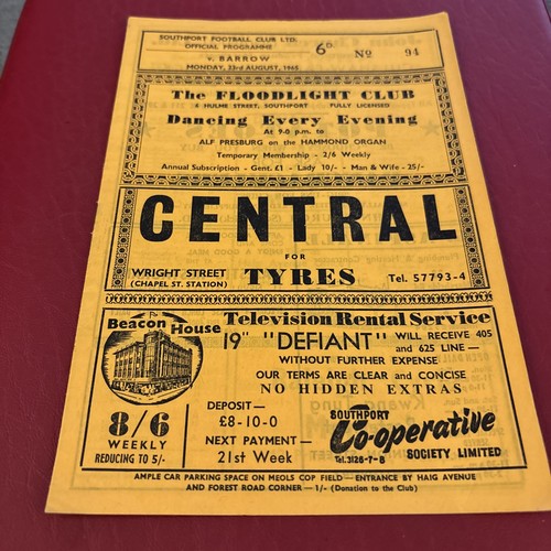 Southport barrow 1965 66 - barrow, 1965/66