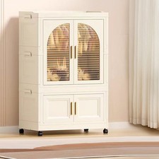 Baby Clothes Wardrobe, Simple Foldable Storage Cabinet, Plastic Closet Organizer