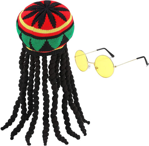Rasta hat black dreadlocks wig - dreadlocks,