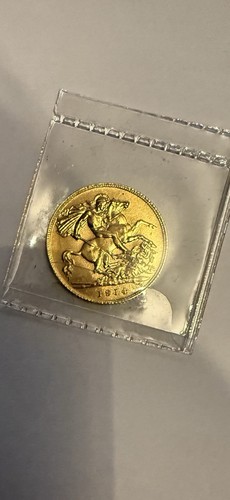 22ct gold half sovereign coin - gold,