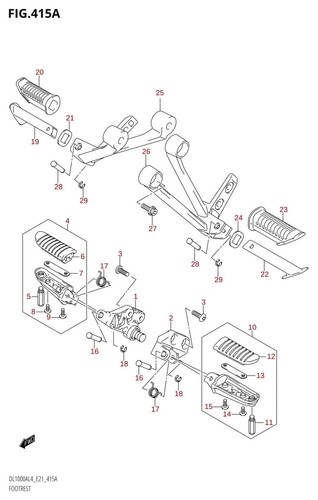 Suzuki genuine footrest rubber - suzuki,