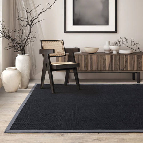 Bordered jute hallway runner - bordered,