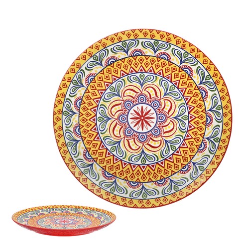 Red tuscany ceramic plate - tuscany,