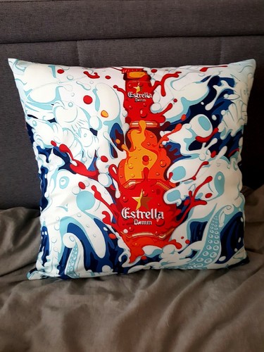 Estrella beer cushion cover - estrella,