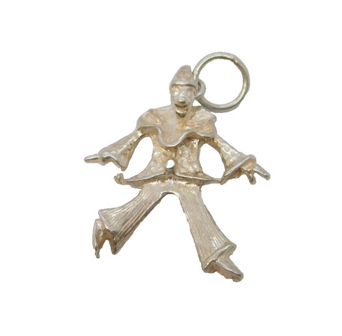Sterling silver clown jester - clown,