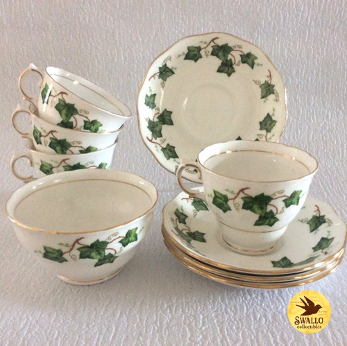 Vintage colclough ivy tea - ivy, set
