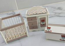 Dolls house nursery set baby - house,