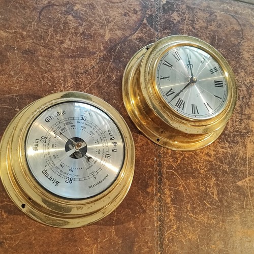 Vintage brass clock - clock, &