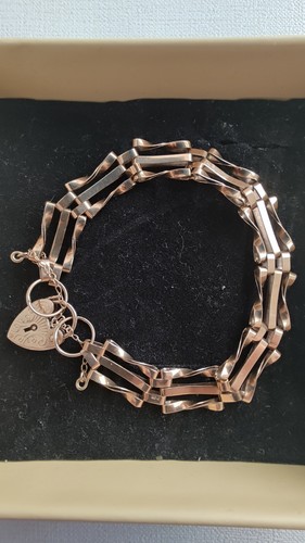 Gold bar gate bracelet - gate,