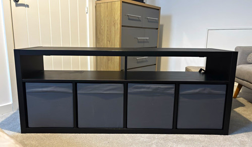 Black ikea kallax - tv, stand