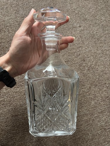 Vintage glass crystal decanter - vintage,