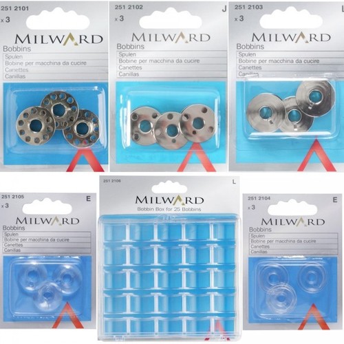 Milward metal plastic bobbins - metal,,