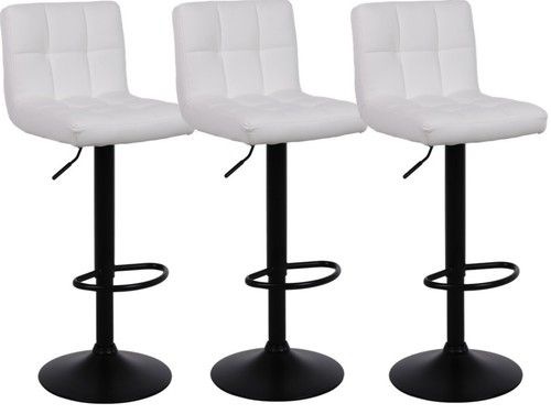 Set white bar stools - white,