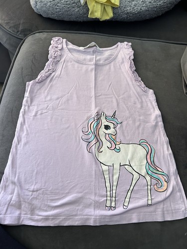 Girls unicorn vest top 8 - top, 6-8