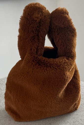 Topshop faux fur brown - topshop,