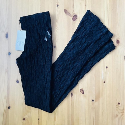 Zara black lace - leggings, with