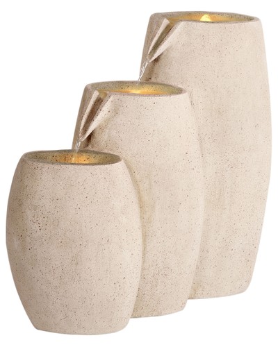 Garden water feature with led - garden,