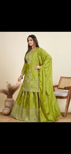 Hina colour lehnga - hina, size