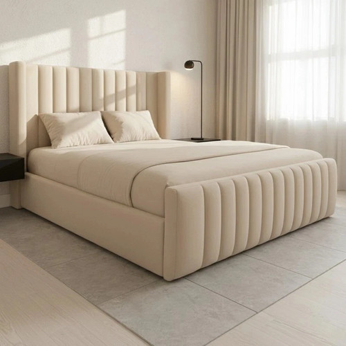 Double winged panel bed - winged, frame