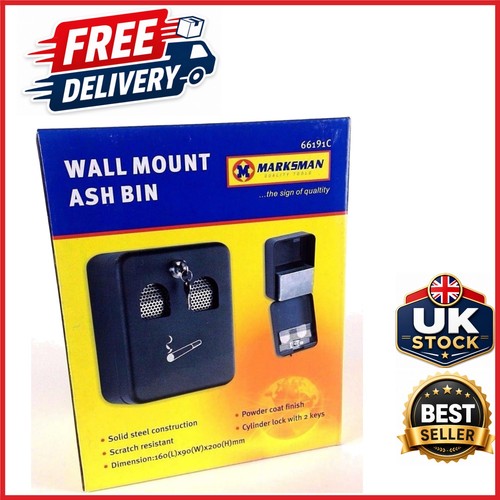 Lockable wall mounted ash tray - lockable,