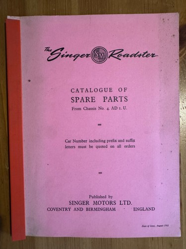 The singer roadster catalogue - singer,